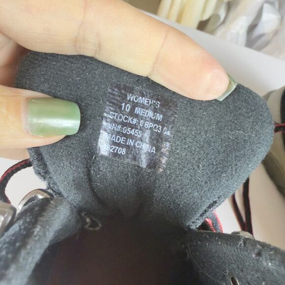 L.L. Bean Women's sz. 10M black primaloft suede and canvas hiking boots S0409 - Picture 6 of 9